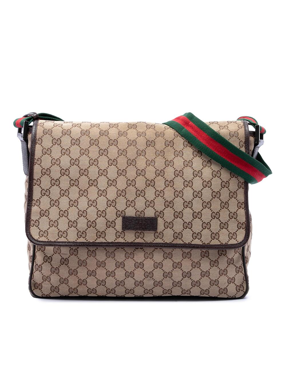 Gucci Web Strap Flap Messenger Gg #366748G71B